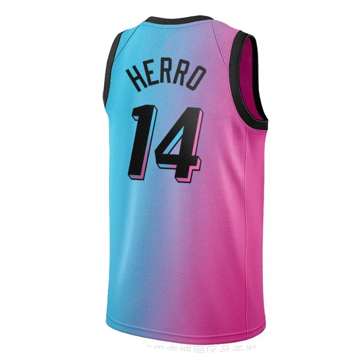 

2020 Print Men's Summer Basketball Clothes Sports T-shirts Plus Size Fashion Half Short Sleeves Shirts Butler Herro Streetwear