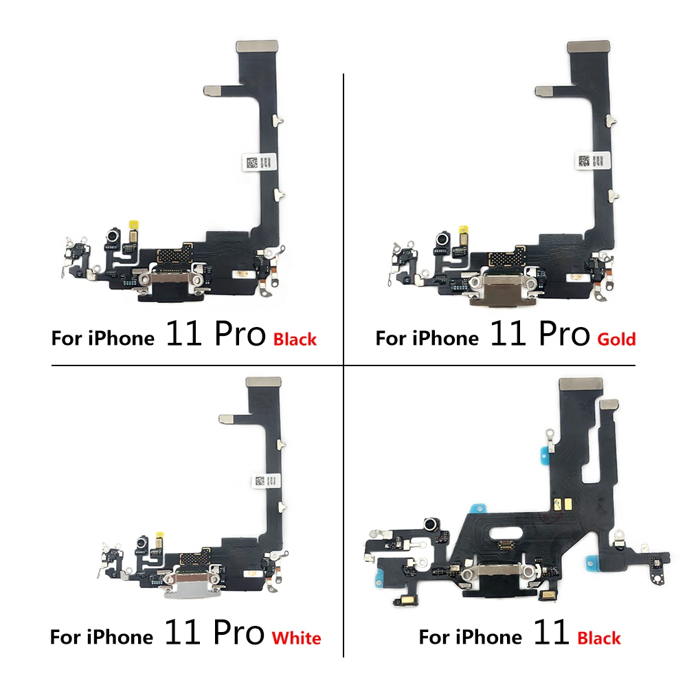 

10 шт., новинка для Iphone 11 Pro Max, USB-порт, зарядное устройство, док-разъем, зарядная плата, гибкий кабель, микрофон, микрофонная плата