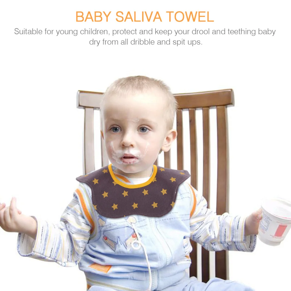

5Pcs Baby Saliva Bibs for Newborn Drooling Infant Dining 360 Degree Cotton Bibs