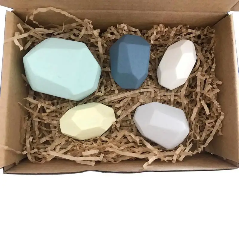Bloques de construcci&oacute;n de piedra de color madera para ni&ntilde;os, juguete para regalo educativo, n&oacute;rdico, juguete con arcoiris, estilo de chico apilable, G2M1-1