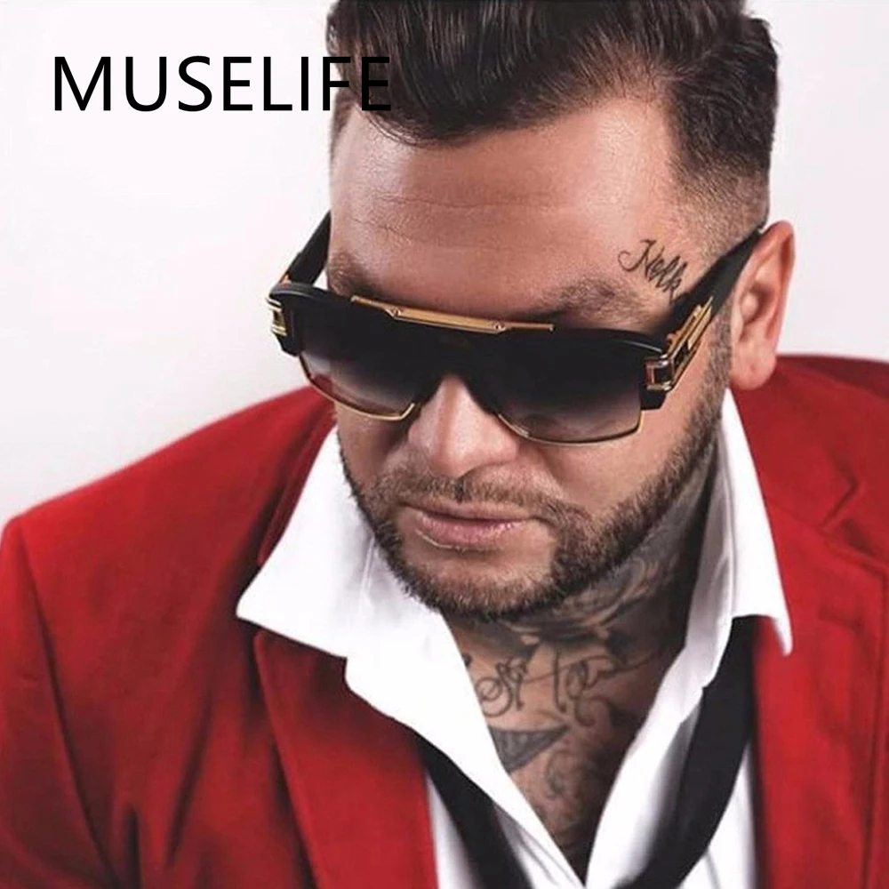 Мужские солнцезащитные очки с градиентом XaYbZc винтажные квадратные защитой UV400 |