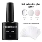 Нетканое шелковое стекловолокно для наращивания ногтей, Акриловые Советы для маникюра, набор инструментов для салонов, набор стекловолокна для наращивания геля для ногтей