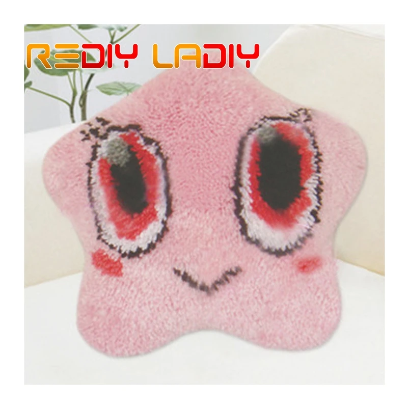 Крюк с защелкой ковер Наборы вяжущие крючком розовое нижнее белье принтом звезда