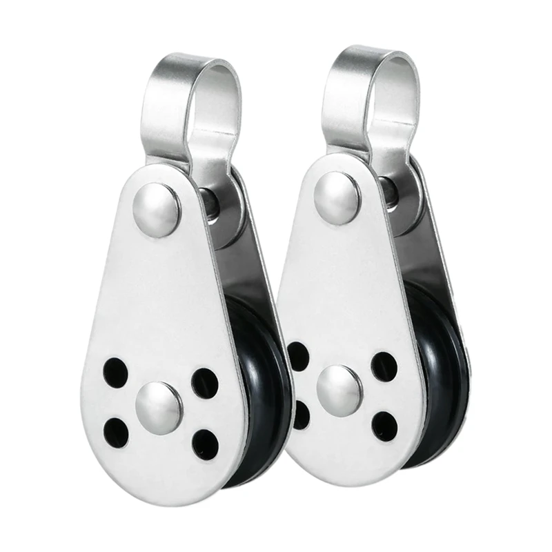 

2PCS Stainless Steel Pulley Blocks for Kayak Canoe Boat Anchor Trolley Kit