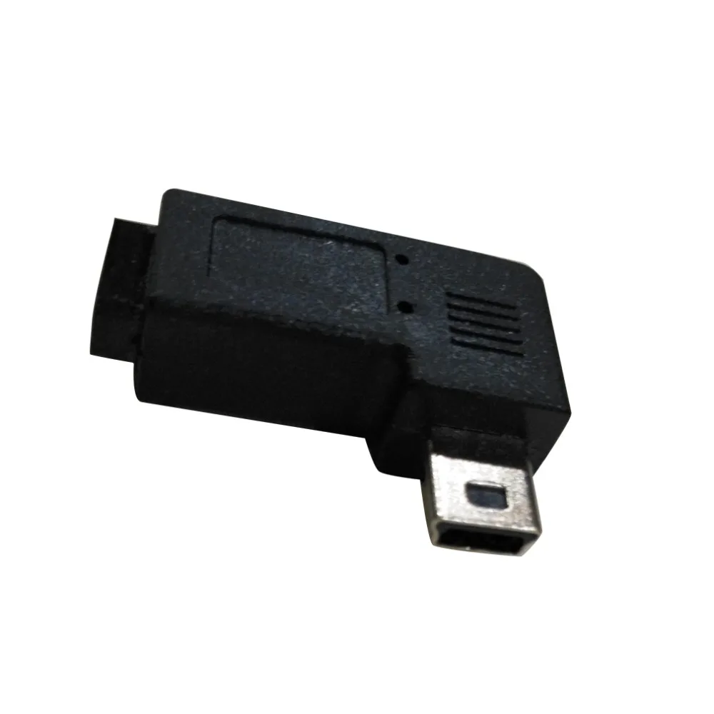 1 шт. Micro USB 5 Pin Female to Mini Male 90 градусов левый/правый угловой переходник