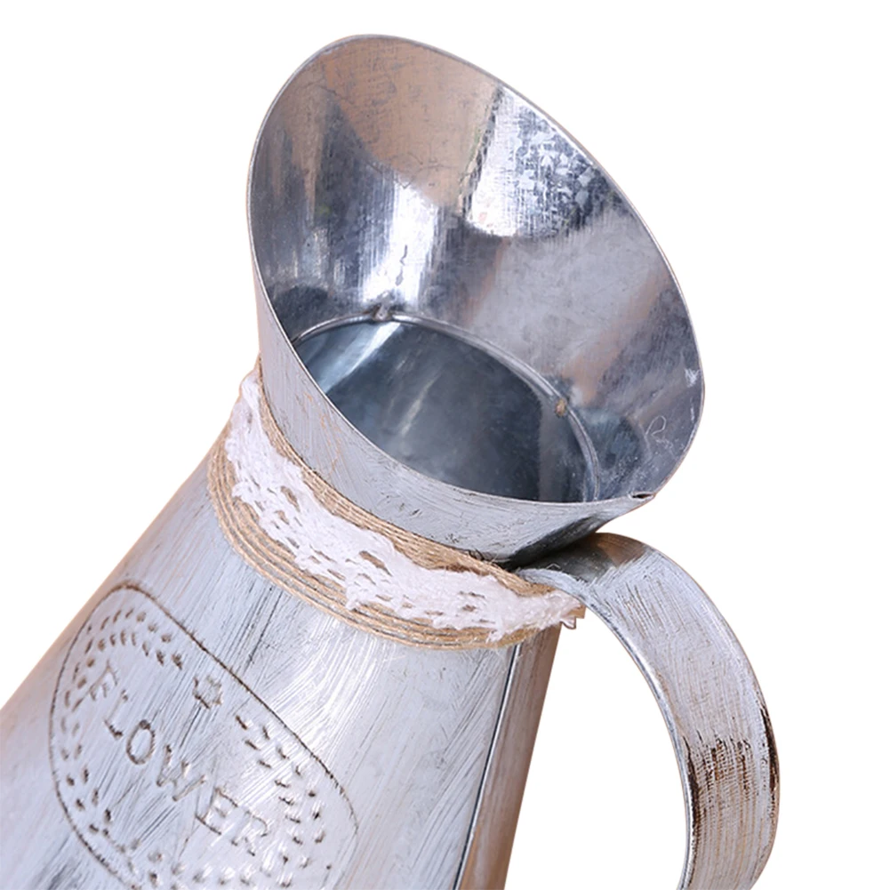 Винтажный железный лист в форме сердца деревенский цветочный кувшин ведро декор