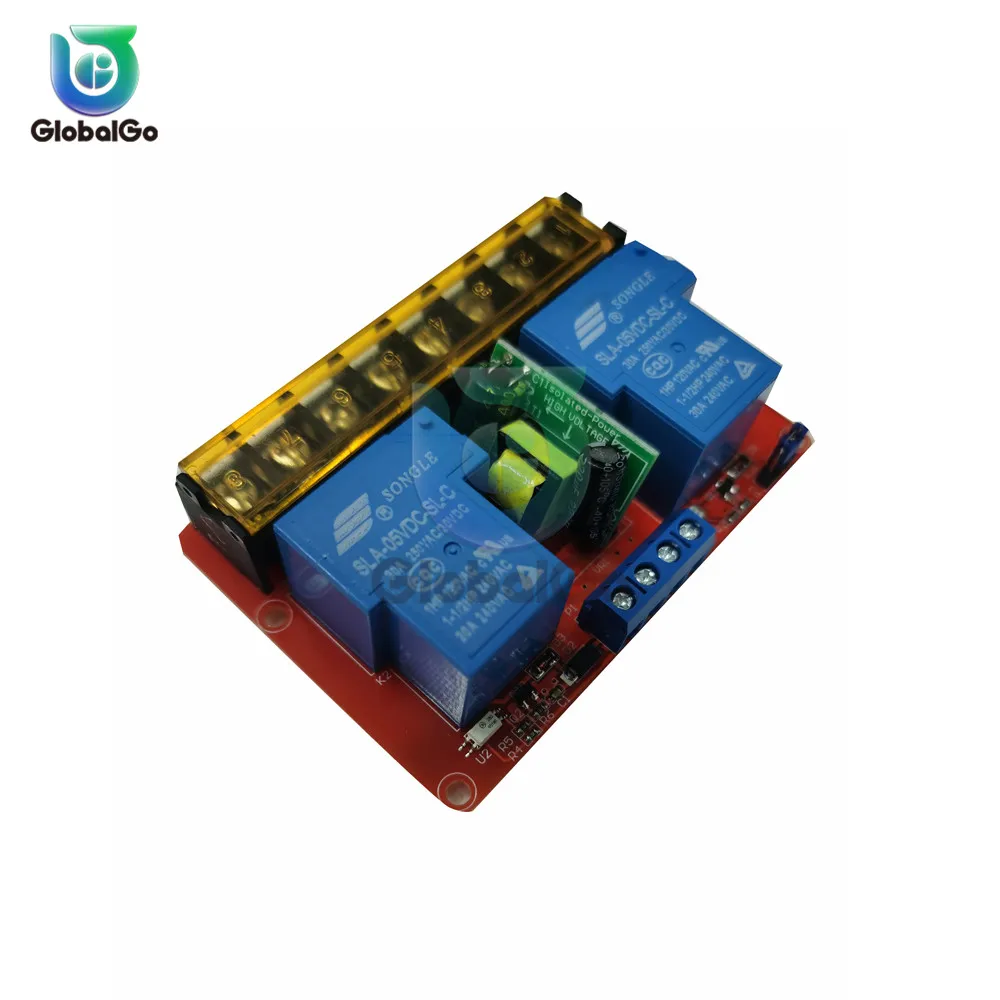 2 канальный релейный переключатель доска 30A высокий и низкий уровень запуска