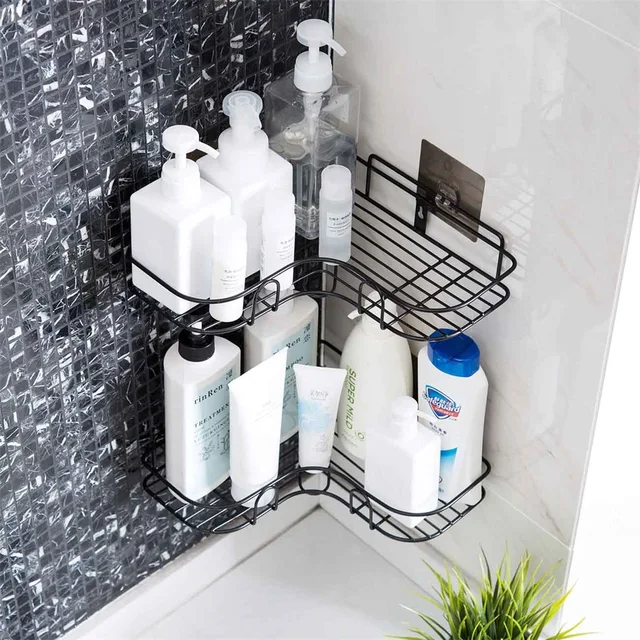 Punch Free cornice angolare con ventosa mensola bagno in ferro battuto  doccia Caddy portaoggetti accessori WC porta Shampoo - AliExpress