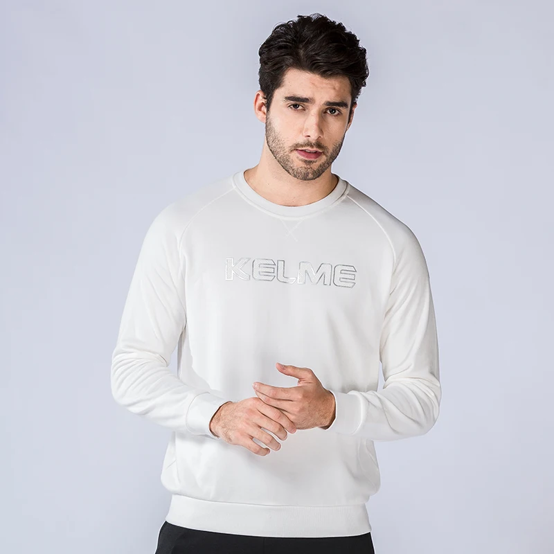 KELME мужская толстовка с круглым вырезом мужские флисовые повседневные толстовки