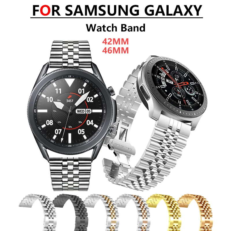 

Metal Wrist 18mm 22mm 20mm 24mm Band for SAMSUNG Galaxy Watch3 46mm 42mm Gear s3 Stainless Steel Strap 45mm 41mm for Amazift GTS