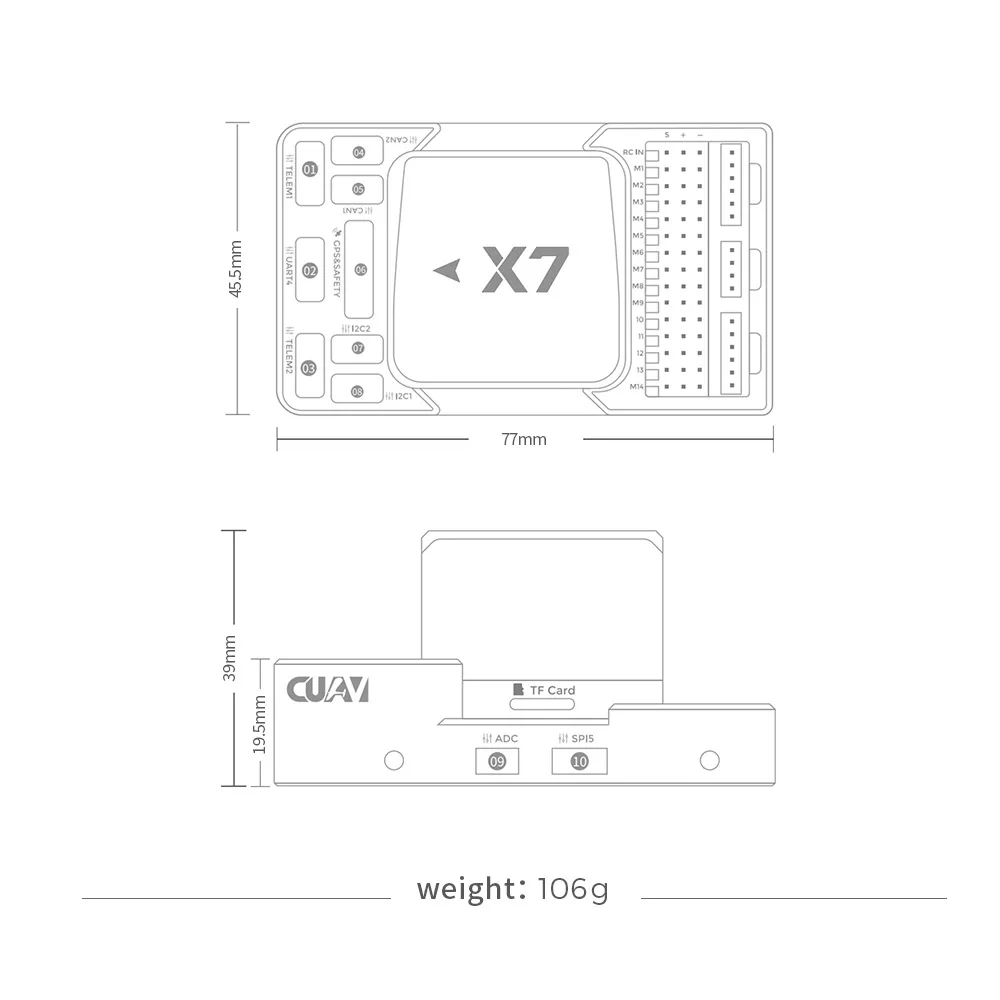 Пульт дистанционного управления для Дронов CUAV X7/X7 Pro APM/Px4/Pixhawk ArduPilot - купить по