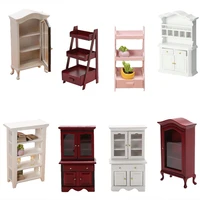 mini wine cabinetbookcase miniature model house accessories simulation furniture shelf decoration kitchen scene doll house toy