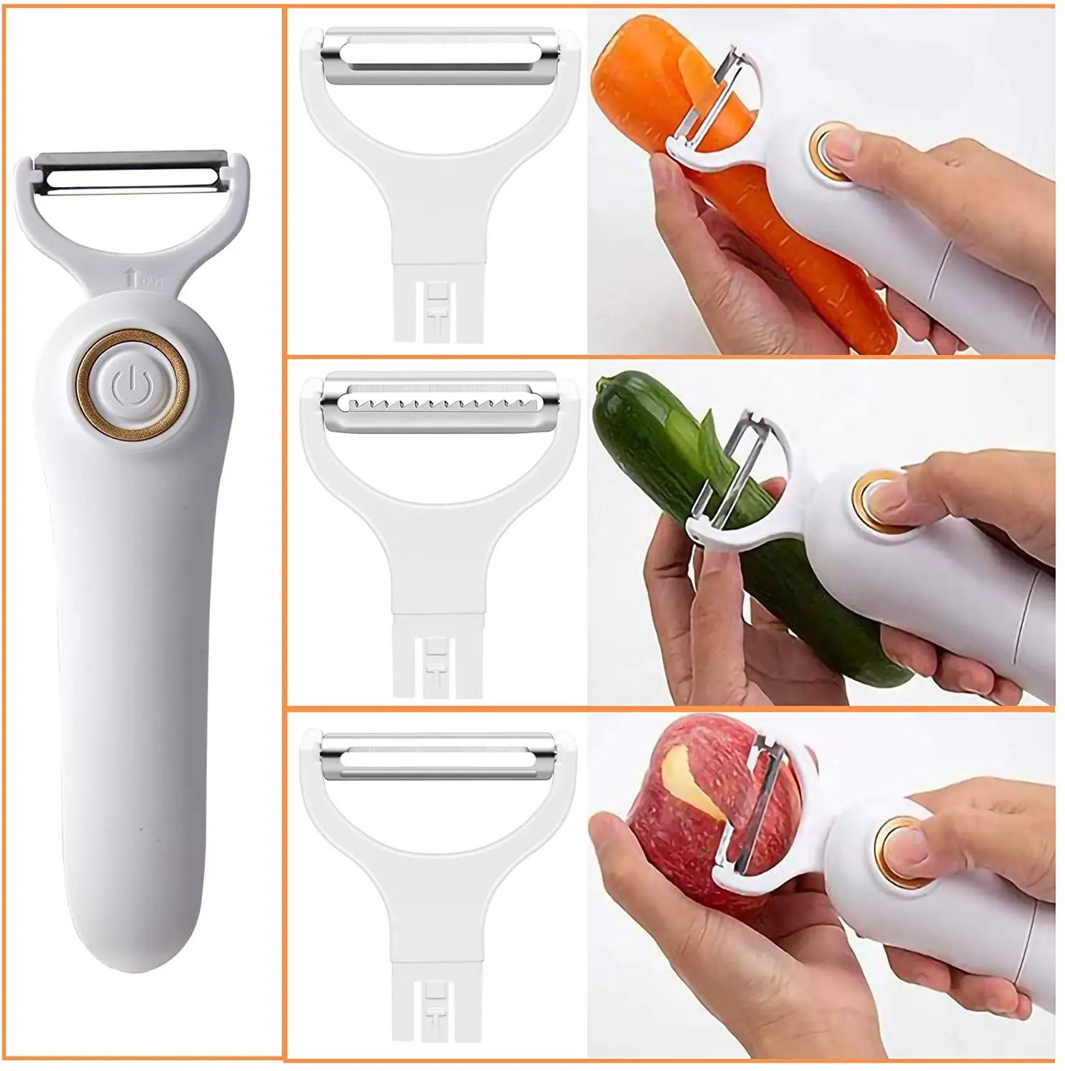 

Portable Electric Peeler High Quality Vegetable cutter Potato Cucumber Carrot Grater Peeler Fruit Peeler Vegetable Slicer