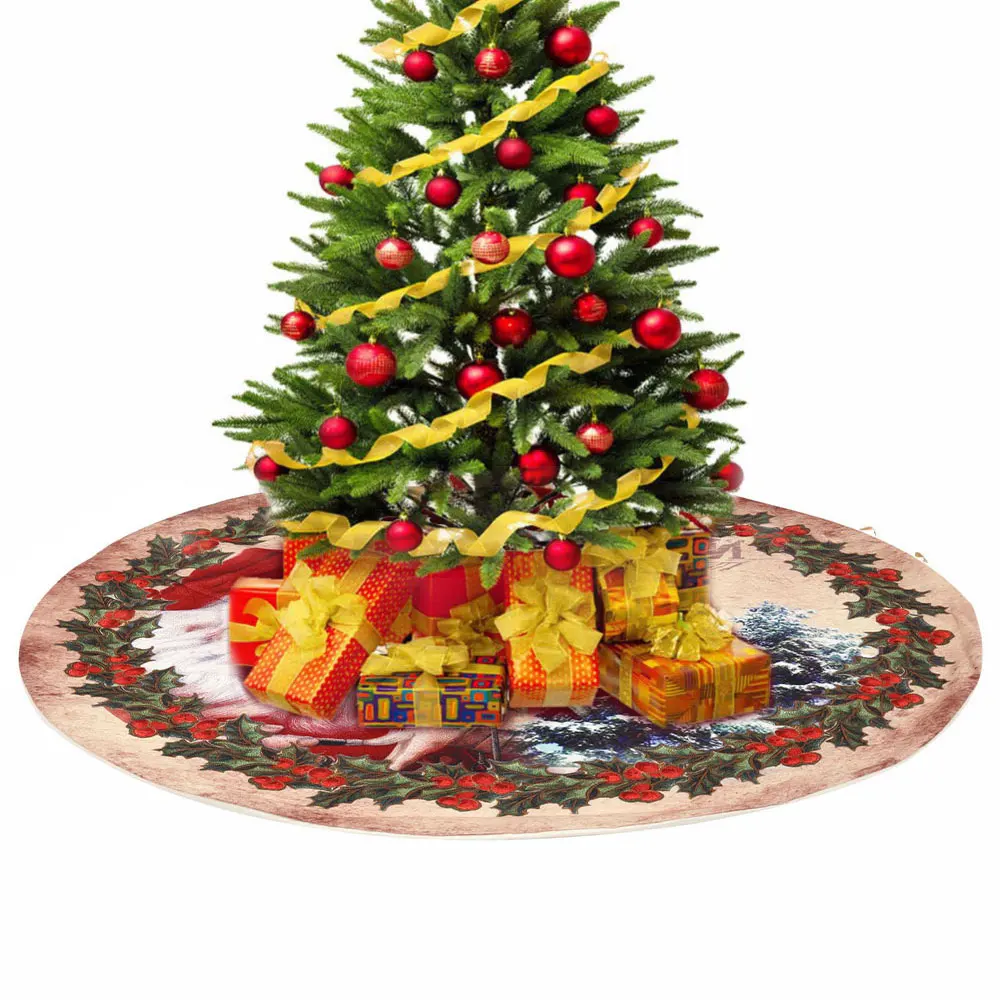 Рождественские украшения для дома 2019 Снежная плюшевая елка юбка основа