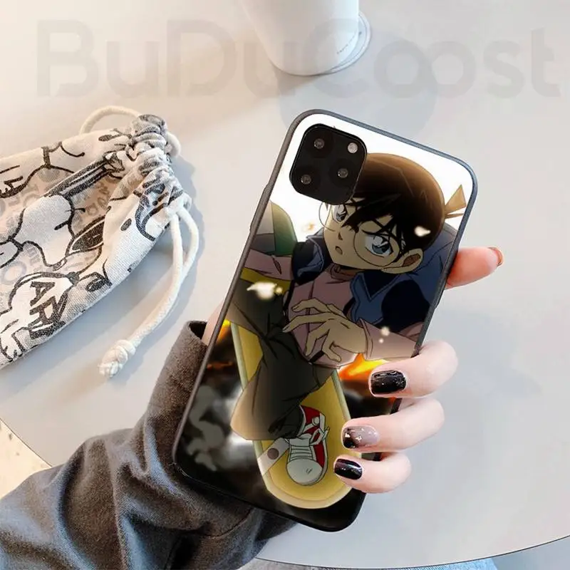 

Japanese anime detective Conan Phone Case for iPhone 8 7 6 6S Plus X 5S SE 2020 XR 11 12 Pro mini pro XS MAX