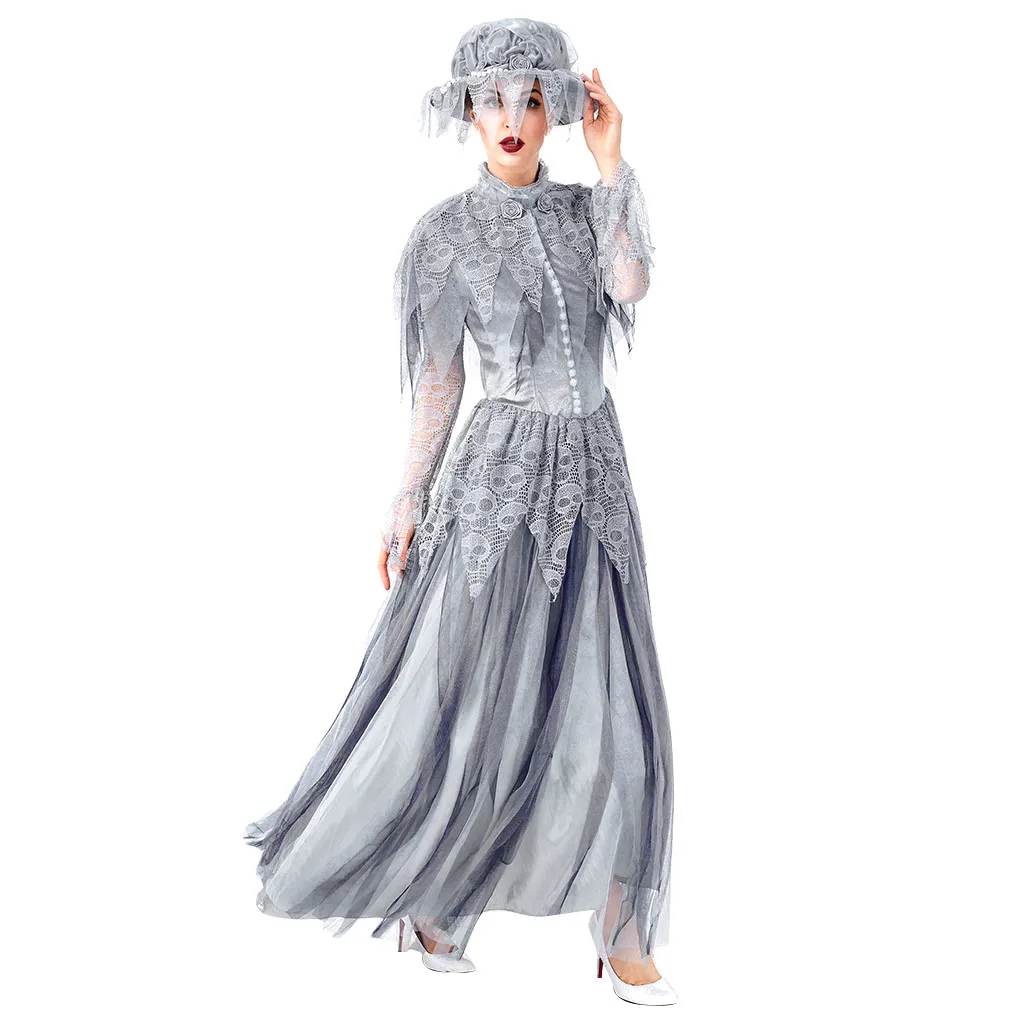 Женское платье большого размера модное женское на Хэллоуин винтажное для