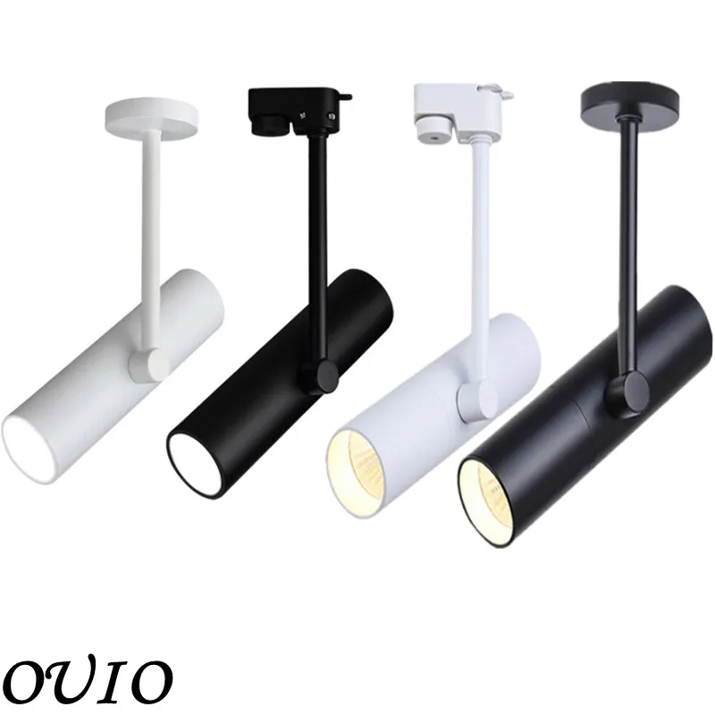 

Dimmable COB LED Downlights Surface Mounted Lamp 5/7/12/15W Background Living Room Wall Track Ceiling Lights Rotation Spotlight