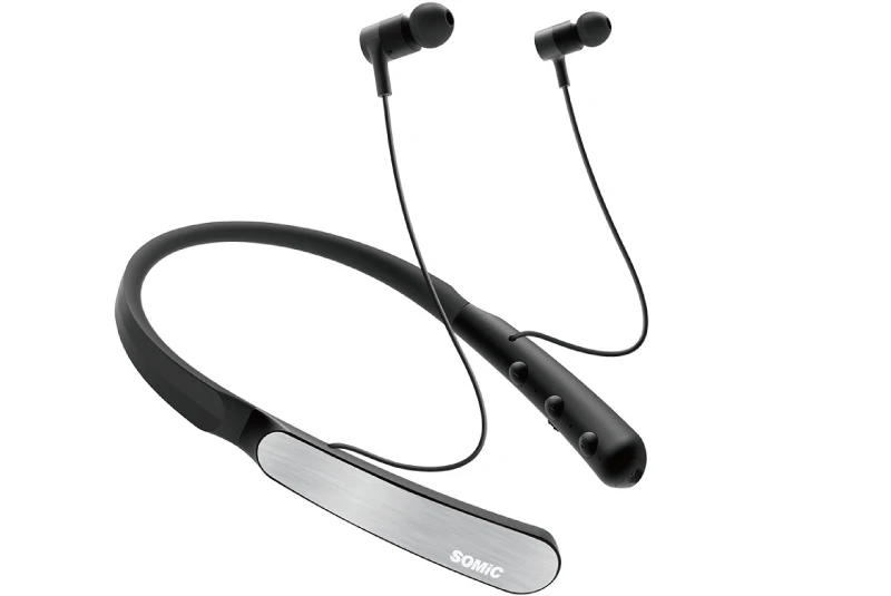 SOMiC SC1000 ANC активные Беспроводные наушники с шумоподавлением, Bluetooth спортивные наушники с шейным ремешком, музыкальные наушники, гарнитура с микрофонами