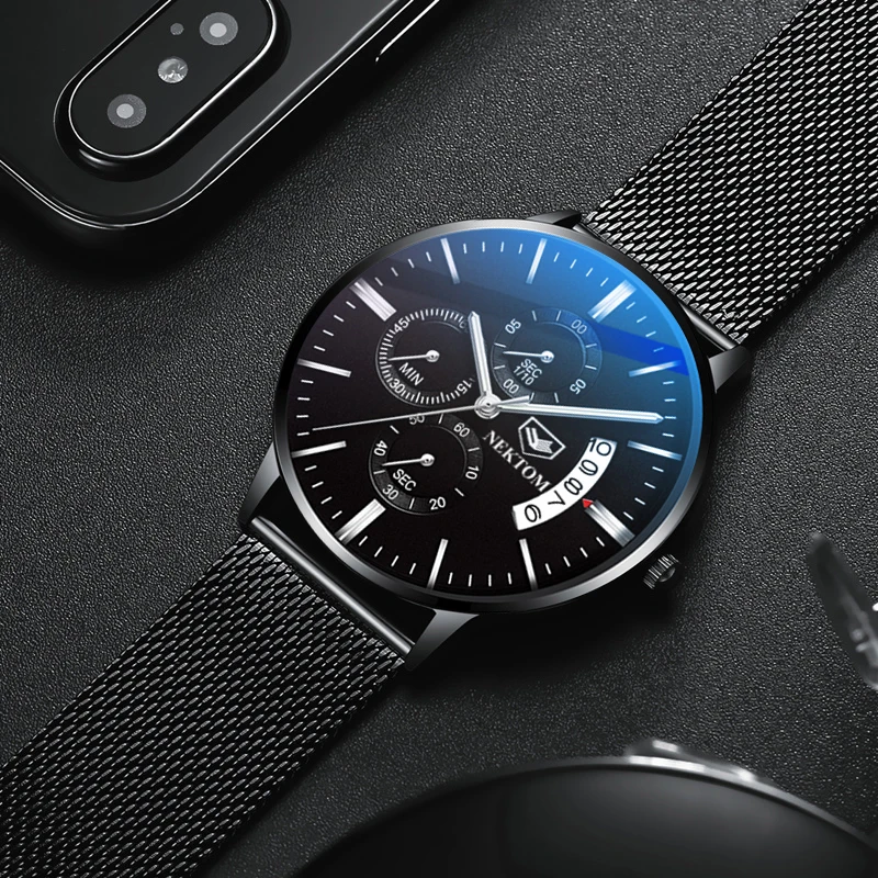 

2020 Fashion Mechanical Watches for Mens Luxury Sport Wristwatch Men Stainless Steel Waterproof Quartz Relogio Masculino