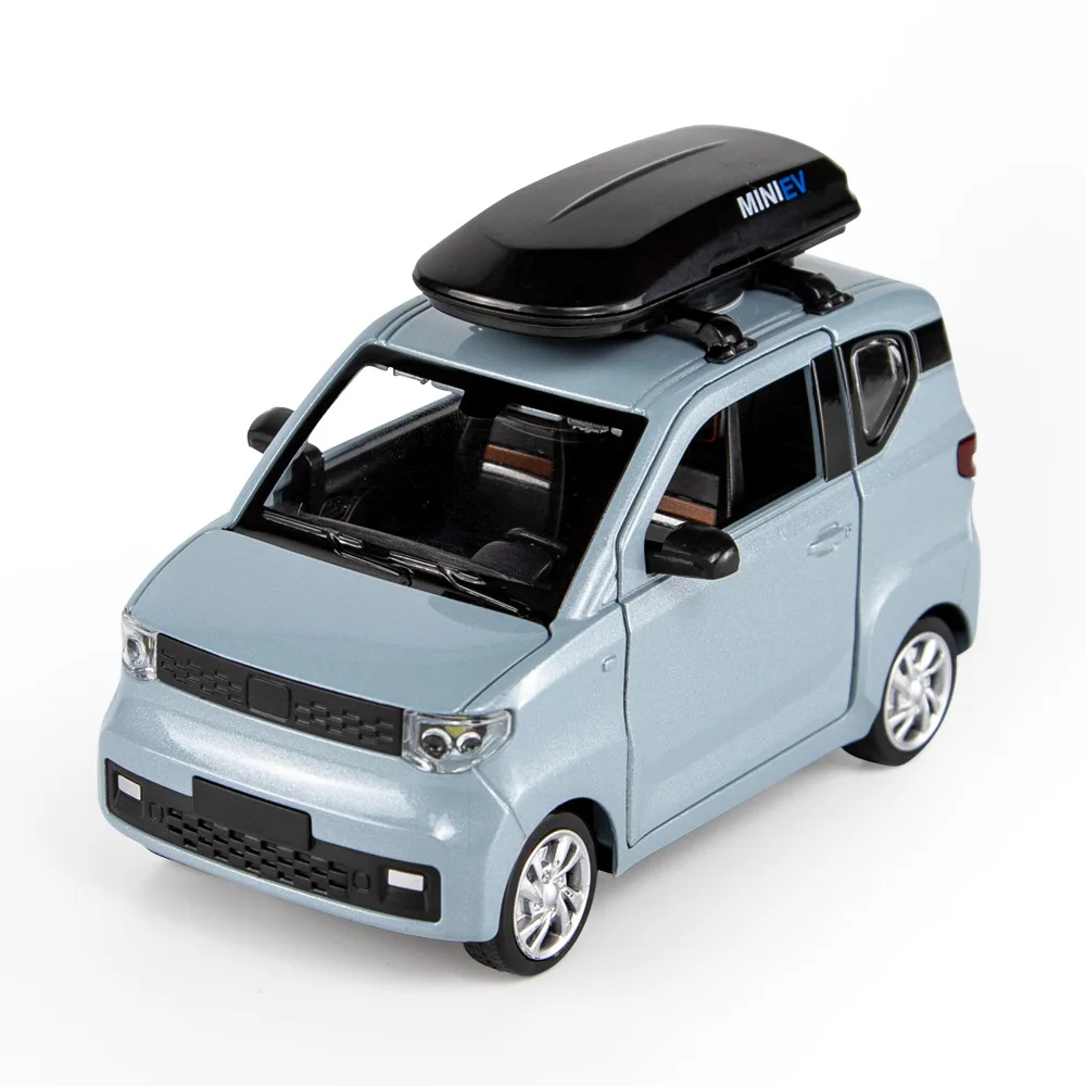 

Simulation Wuling Hongguang MINIEV alloy car model pull back toy children's car cake jewelry ornaments