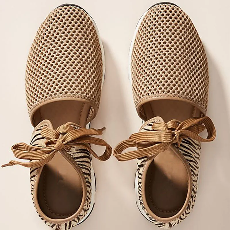 

Женские сетчатые туфли, мягкие дышащие кроссовки на плоской подошве, Повседневная модная обувь, весна-лето 2021