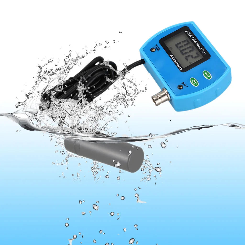 HT-9851 2 in 1 Water Quality Detector Monitor Online PH/TDS Acidity Tester for Aquarium Purifier Test EU Plug | Инструменты