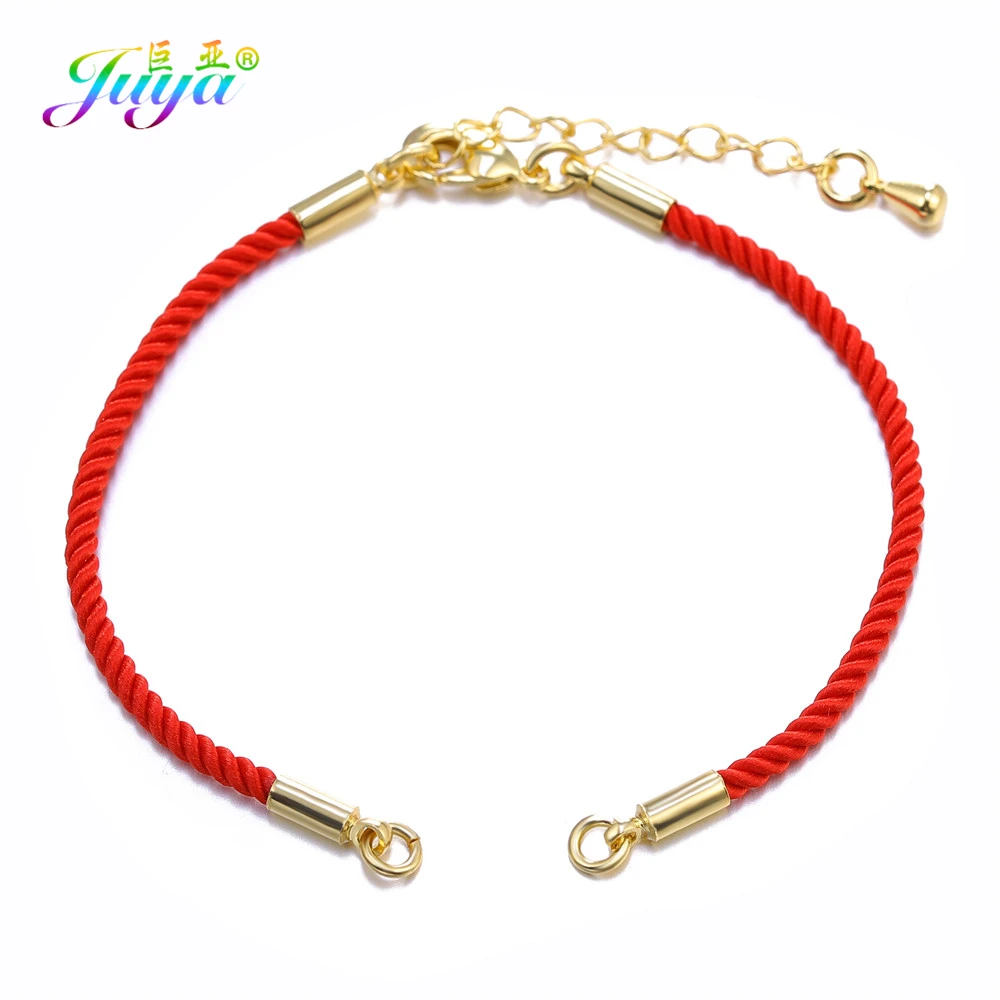 Аксессуары для браслета Juya сделай сам регулируемая цепочка слайдер красного и