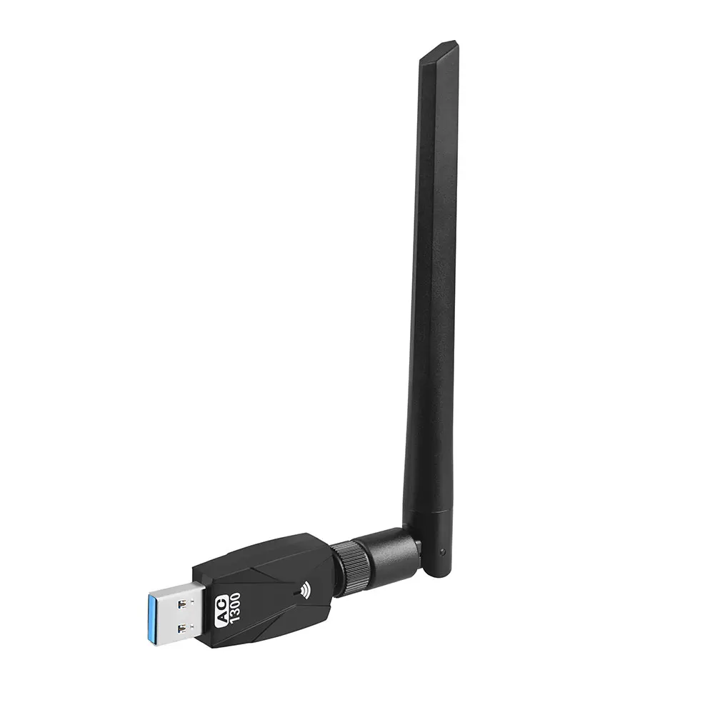 

USB Wi-Fi адаптер 1300 Мбит/с 2,4 ГГц 5,8 ГГц WiFi антенна двухдиапазонный 802,11 AC мини беспроводной компьютер сетевая карта приемник