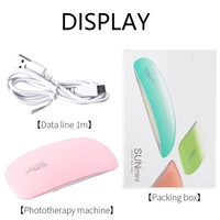 mini 6w nail art dryer 2 colors for curing all gel nail polish foldable portable usb cable household nail art lamp to dry nails