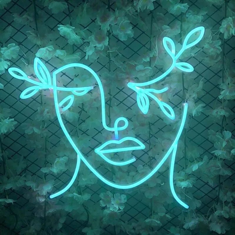 

Custom Mother Nature Face Neon Sign Handmade Gift Real Shop Store Beauty Advertise Aesthetic Room Bedroom Decor Display Light
