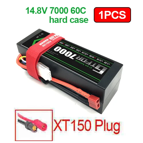 1PCS XT150 Plug DXF Батарея lipo 4S 2s 7,4 v 14,8 V 5200 мА/ч, 7000 mah литий-полимерный Батарея для RC Батарея LiPo 45c 60C для RC Buggy Crawler Monster Truck - Цвет: 1PCS XT150 Plug