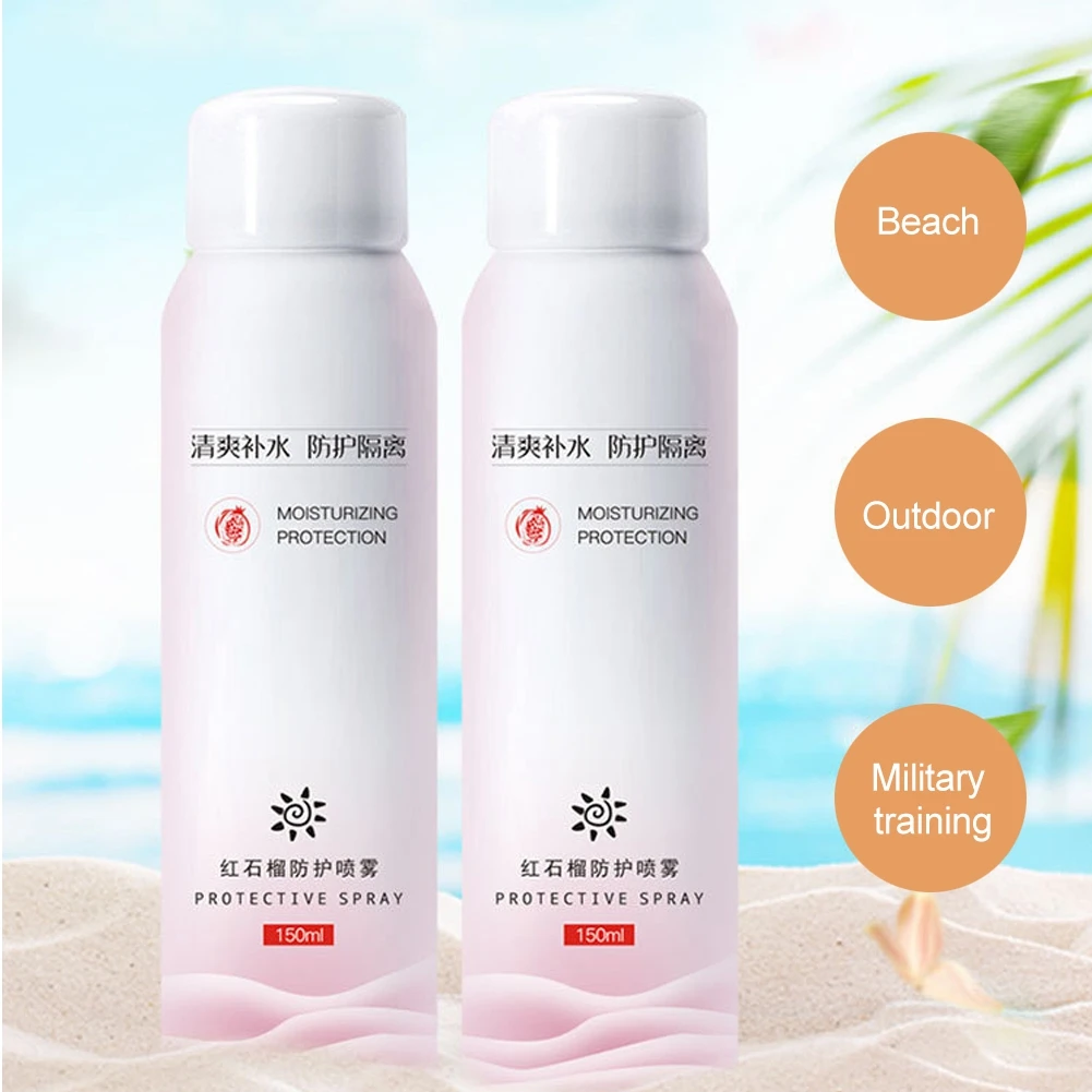 Спрей от солнца с экстрактом граната летний защитный увлажняющий отбеливающий