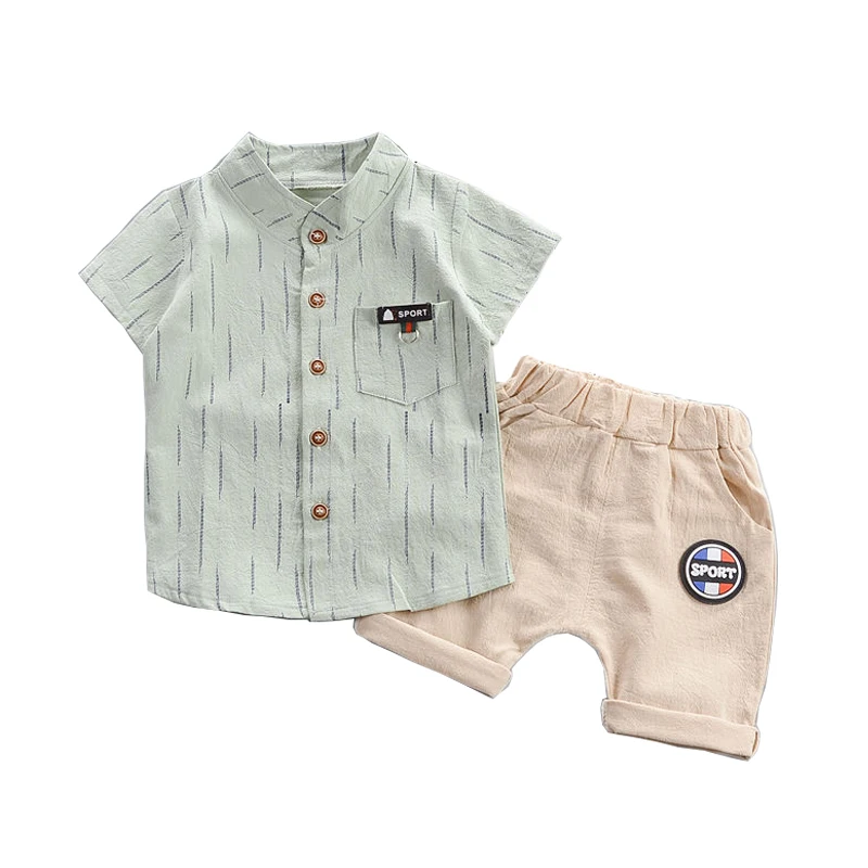 2020 летний модный комплект одежды из 2 предметов для маленьких мальчиков короткая