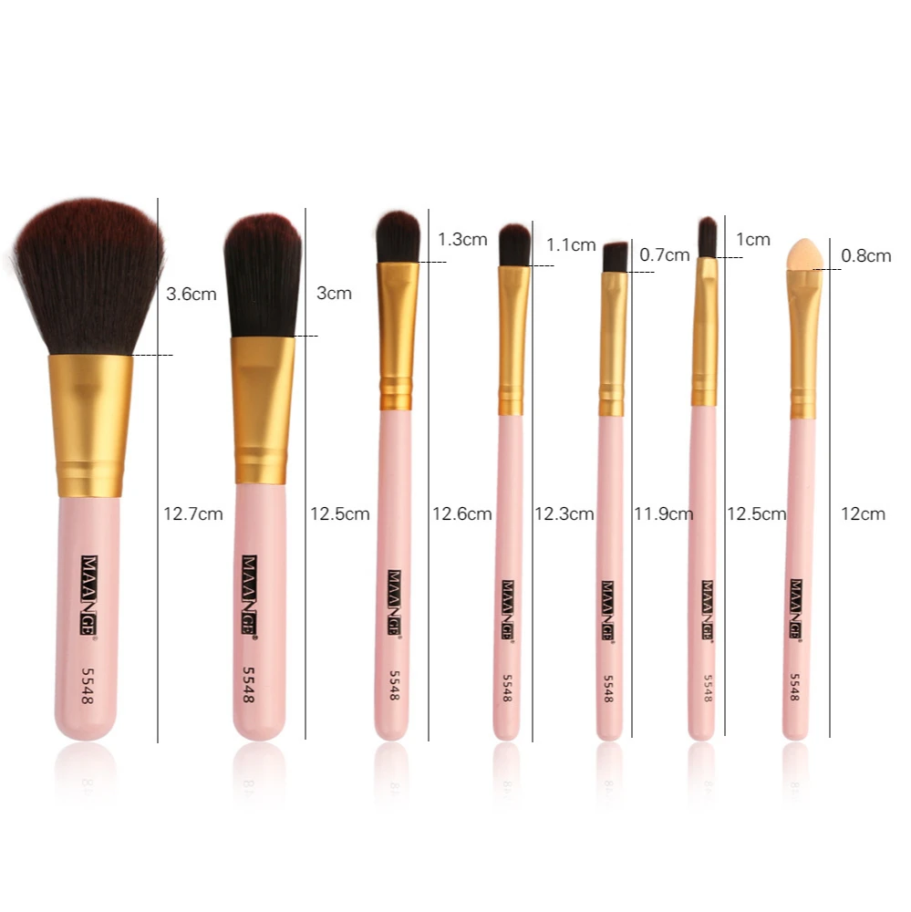 

7-Piece Iron Box Makeup Brush Portable Eye Shadow Brush Makeup Tools Foundation Blush Cosmetict Makeup For Face