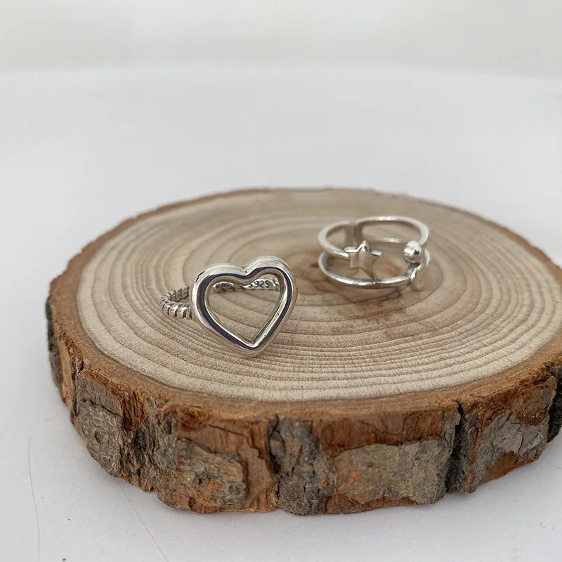 925 стерлингового серебра ювелирные изделия регулируемый Размеры в форме сердца