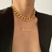 docona fashion custom name alloy necklaces letter gold pendant necklace for women 2020 new designed jewelry accessories 16720