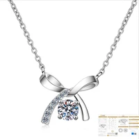 925 sterling silver twinkle moissanite jewelry 5 0mm 0 5ct moissanite diamond pendant necklace for women wedding