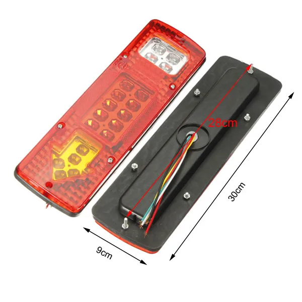 

2pcs 12V 19 LED Car Trailer Truck Rear Tail Lights Stop Brake Turn Signal Light Indicator Lamp Taillight for UTE Caravans