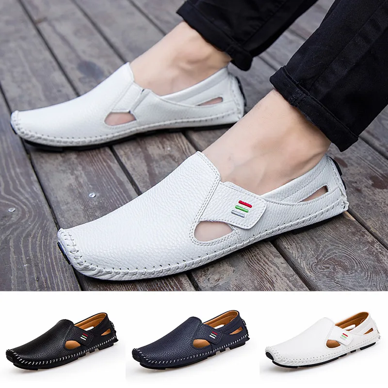 

Classic Pu Leather Casual Shoes Men Slip On Flats Sneakers Waterproof Man Loafers Soft Sole Male Formal Shoes Zapatillas Hombre