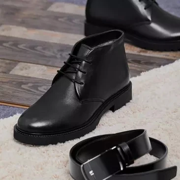 

Xiaomi wool pad plus velvet warm leather boots thick soft suede leather thickening outsole men's business velvet lining shoes