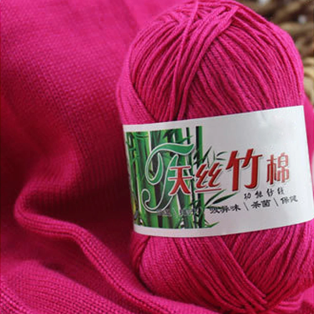 Rose pink WITUSE 11,11, акция, распродажа, 21 цвет, мягкая натуральная шерстяная хлопковая пряжа для одежды, свитер, ручная вязка, моток, вязание крючком - Цвет: Rose pink