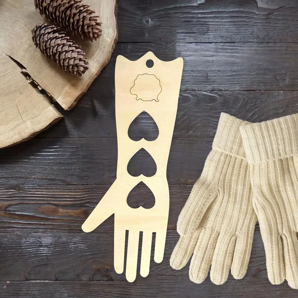 

DIY Knitted Glove Model Wooden Gloves Blockers DIY Christmas Glove Forms Model Board Gloves Dryer Practical Sturdy For Men An