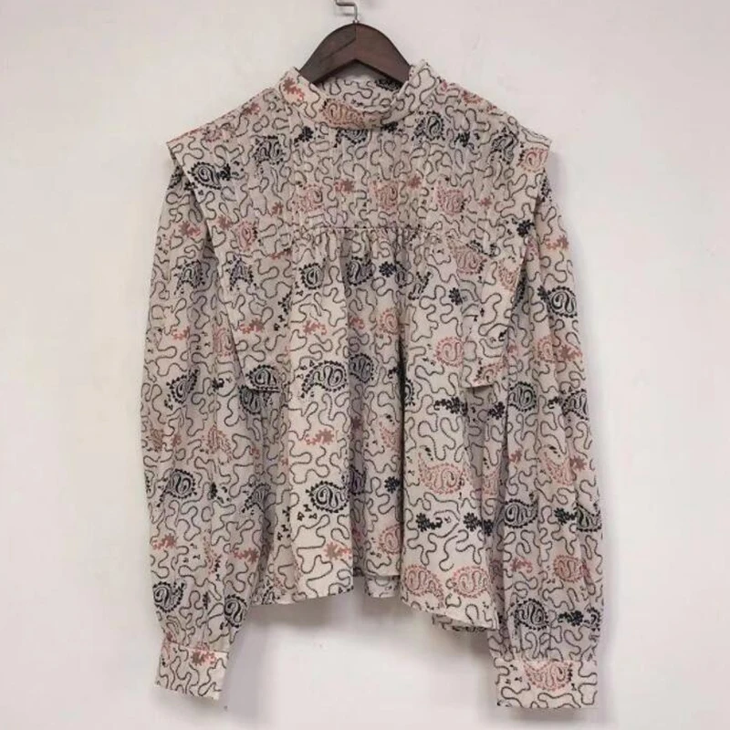 

2021 New Woman Long Sleeve Printed Shirts
