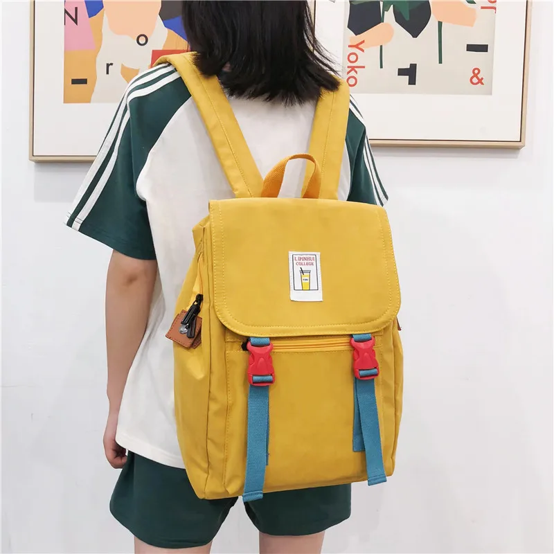 

Korean Harajuku Backpack Women Large School Bags for Teens Girls College Students Back Pack Simple Printed Shoulder Book Bag New