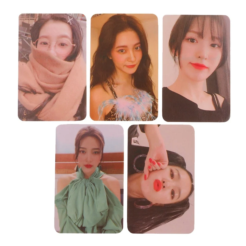 5 шт. красная бархатная открытка KPOP фотооткрытки K pop Yeri JOY SeulGi Wendy LOMO фотоальбом