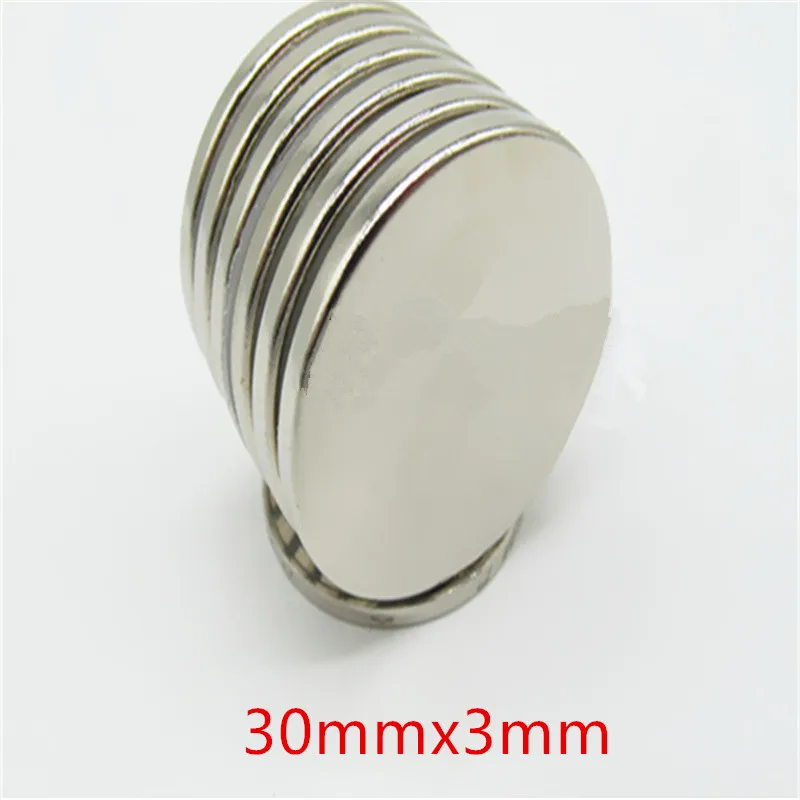 

10/20/50/100 Pcs 30x3mm Strong Cylinder Rare Earth Magnets N35 Powerful Round Neodymium Magnet for Kitchen Fridge Office School