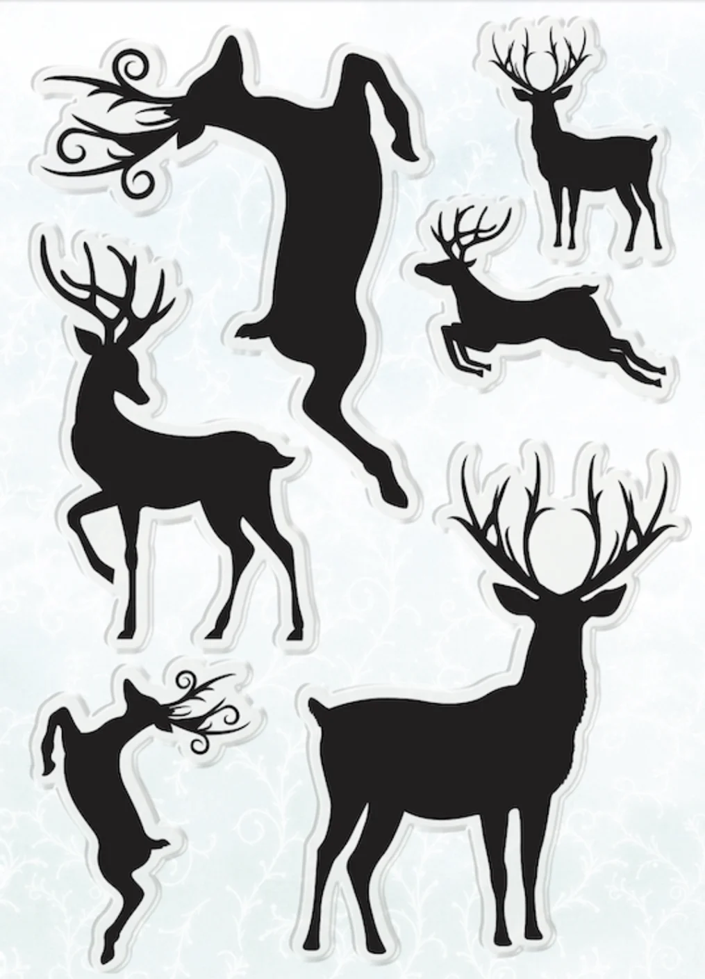 Прозрачные прозрачные штампы с оленем для скрапбукинга сделай сам/изготовления