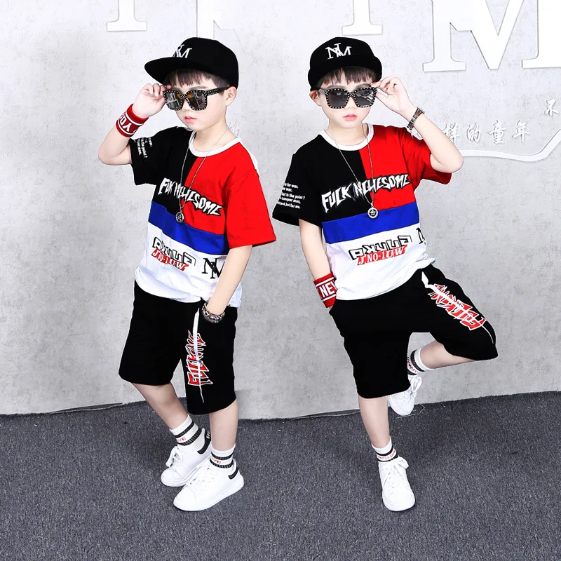 2019 летний комплект одежды для маленьких девочек мальчиков Повседневный