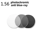 1,56 анти Синие лучи фотохромные линзы для очков Асферические очки солнцезащитные очки для близорукости оптические линзы по рецепту серые очки