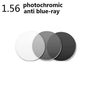1,56 анти Синие лучи фотохромные линзы для очков Асферические очки солнцезащитные очки для близорукости оптические линзы по рецепту серые очки